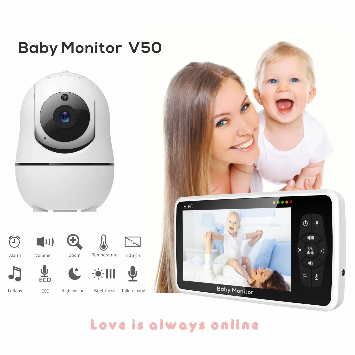 Babyphone Noble Ishana GuardianPro 5 pouces